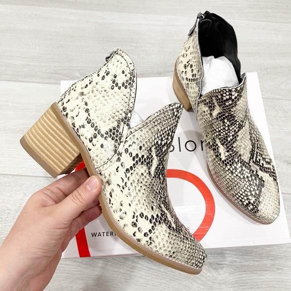 Blondo Shoes - Blondo Esmee Natural Snake Waterproof Bootie 6